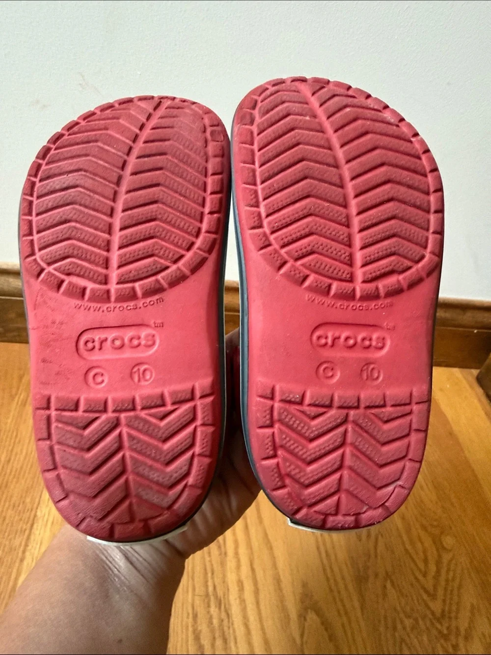Crocband Red Clogs Kids Unisex Sporty Crocs Size 10